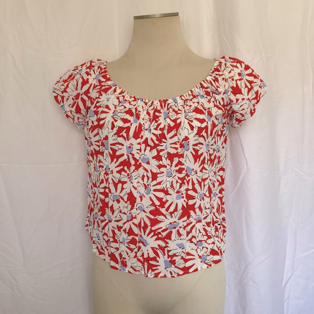 AQUA Printed Rayon Top